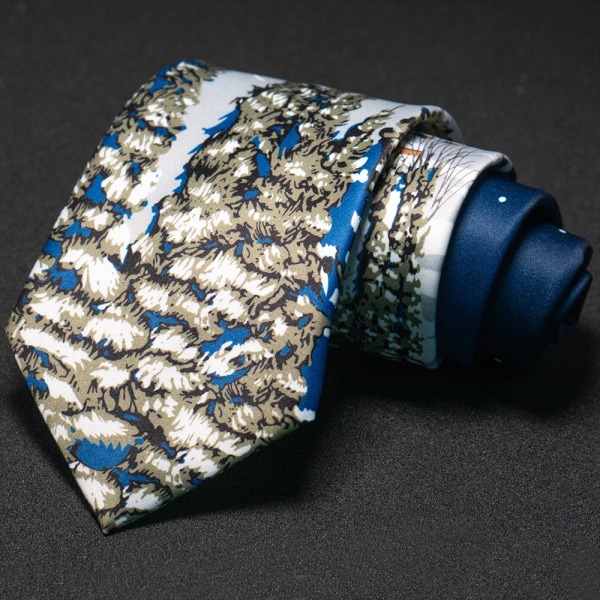 EASTEPIC Slips med klassisk trykk Fasjonable slips for menn Fargerike slips for menn Julefest kvalitetstilbehør julenissen style 10