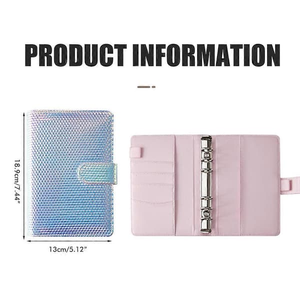 Budget Planner A6 PU Læder Organizer Binder til Økonomisk Budgettering Pengebesparende Mappe