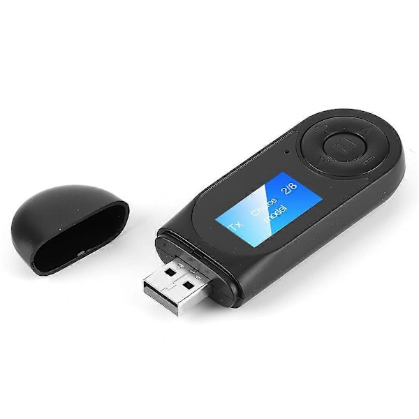 Bluetooth 5.0 Audio Adapter Trådløs Sender Modtager med LCD til Bil PC Kablet Højttaler 3.5mm