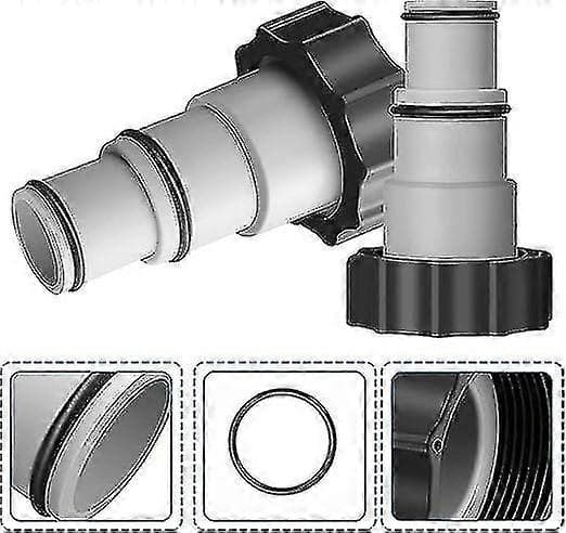 Pooladapter för Intex Pool Anslutningsset Slangadapter 32-38mm för Poolpumpar