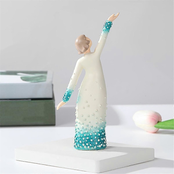 Kvinna som lyfter hand Kvinna Figurin Konst Staty Älskare Skulptur Ornament