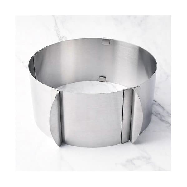 Justerbar Kagering Høj 20 Cm - Rustfrit Stål Bage Ring Justerbar - Høj Bageform Til Ea