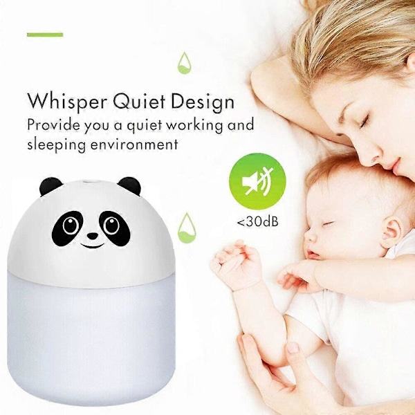 Syv farve LED CUB luftfugter hjem USB plug-in lille natlampe Skrivebord støjsvag luftrenser aromaterapi maskine