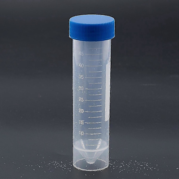 5 kpl 50 ml muovisia läpinäkyviä sentrifugiputkia asteikolla, muovinen koeputki, vapaasti seisova S
