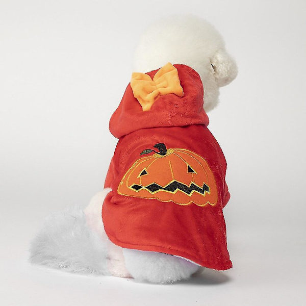 Mode Husdjur Hund Katt Cosplay Kläder Halloween Tema Valp Katt Pumpa Kläder Varma Höst Vinter Hund Katt Jacka Pumparock