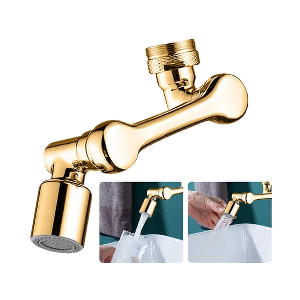 1080° Svingbar Kranforlenger Med 2 Spraymoduser Vask Roterende Kranforlenger Sprutsikker Kranfilter