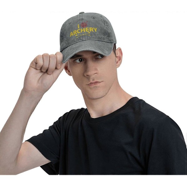 I Love Archery Jousiammunta Jousiampuja Maali Unisex Cowboy-hattu Baseball-lippikset Säädettävä Urheilu Golf Denim Casquette Lippis Tyyli 1070