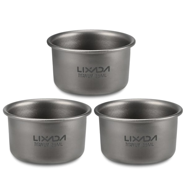 Lixada 35ml Mini Titanium Tekopp Hjemmekontor Utendørs Camping Fottur Kaffe Tekopp Krus 8g