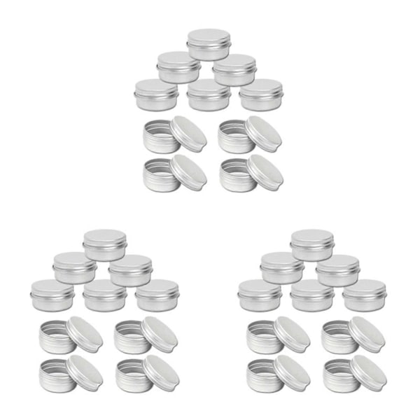 75x 15 ml Aluminiumburkar Stora Sminkljusbehållare Kapacitet Tomma Stora Kosmetiska/Ljus/Kryddburkar/Hår