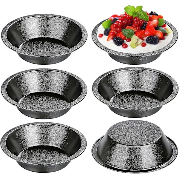Individuella Pajformar Runda Mini Tartlettformar Non-Stick Beläggning Quiche Bakformar