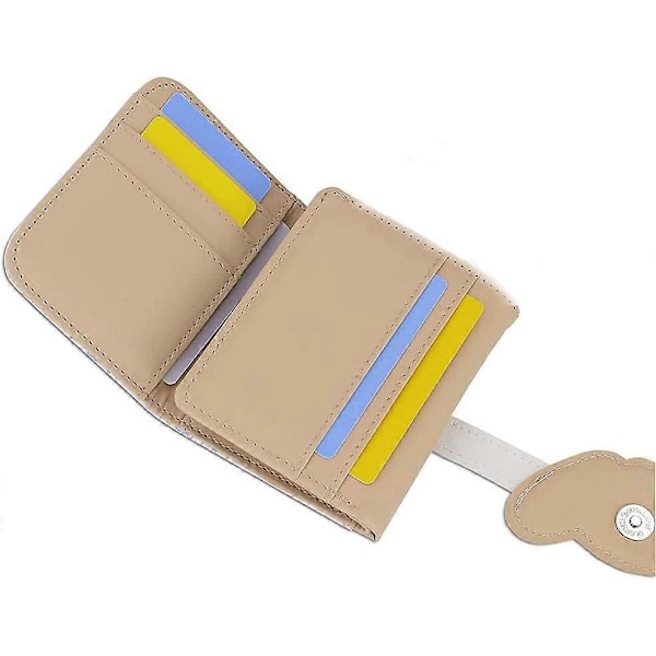 Söt Tecknad Figur Liten Plånbok Kort Dam Plånbok Flickor Plånbok Läder Tri-Fold Multi-Kort Plånbok