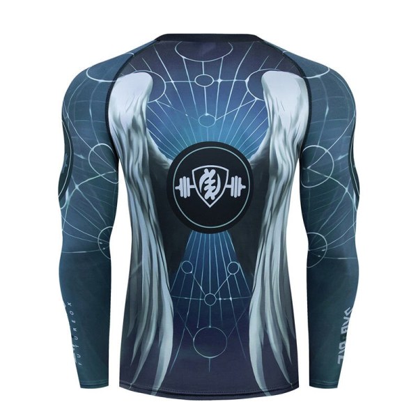 Muay Thai mænd MMA Kickboxing Sportsdragt BJJ Rashguard T-shirts Rash Guard Fitness Træningsdragt Boksetrøje Løbesæt 50 Leggings XL