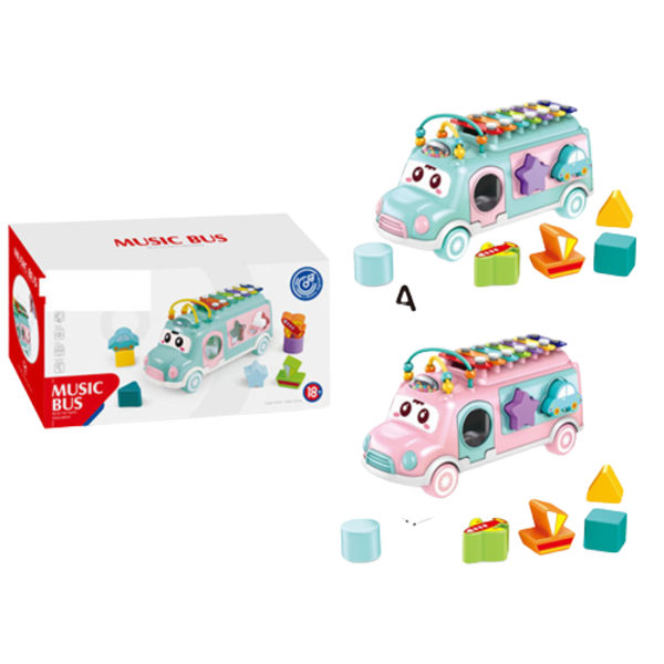 Baby knackande piano multifunktionella leksaker för barn blue