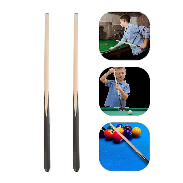 2 kpl Pool Cue Puinen Biljardikeppi Kätevä Keppi Lyhyt Pool Cue Keppi