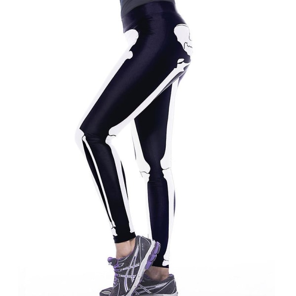 Högmidjade leggings för kvinnor med print Mjuka fula atletiska stretchiga modebyxor för fester style 6 L