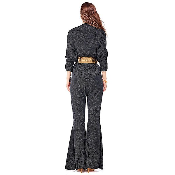Monipari 60-70-luvun Rockabilly-hippiasu Bohemian Gypsy Disco Club Cosplay Carnival Halloween -juhlamekko Auburn XL