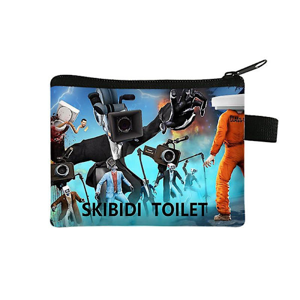 Skibidi WC Kolikkopussi Lasten Anime Peli Kukkaro Poika Tyttö Kukkaro Kannettava Säilytyslaukku Söpö lompakko Naisten Meikkilaukut Lahja Skibidi toilet-5