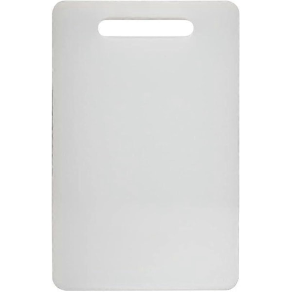 (Vit) 30 x 20 x 0,55 cm Skärbräda i Plast med Handtag, Livsmedelssäker, BPA-fri, Diskmaskinsäker, Tjock Skärbräda, Lätt att Greppa