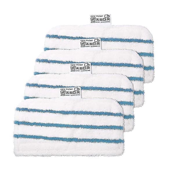 Sæt med 4 Multi Surface Dampmoppepuder - Holdbare Mikrofiber Rengøringspuder - Damprenser Tilbehør - Vaskbart Betræk - Rektangulær - FSMP20-XJ