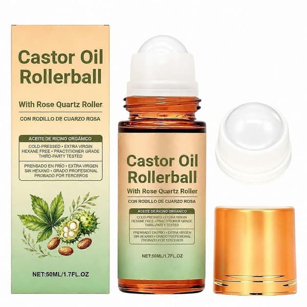 Kaldpresset lakserolje-roll-on med rosenkvarts, 50 ml 2PCS