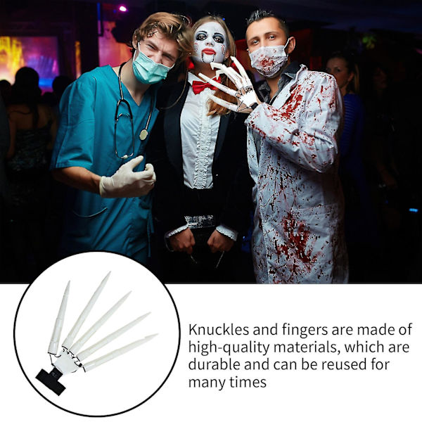 Halloween leddede fingre Extensions Fleksibel fingerdekorasjon black
