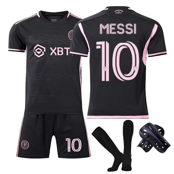 MIA MI Messi Camiseta No10 fodboldtrøje drenge T-shirt sæt til voksne sportstøj pige sportsdragt Beskyttende beklædning Cosplay Kit B1 XL