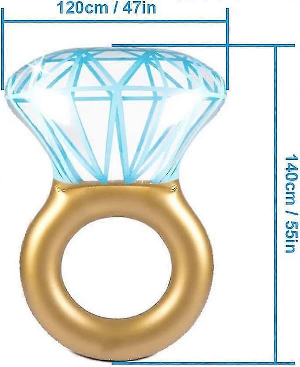 Oppustelig Pool Float, Pool Party Diamant Badering Med Acsergery Dobbelte Hurtigventiler Gave