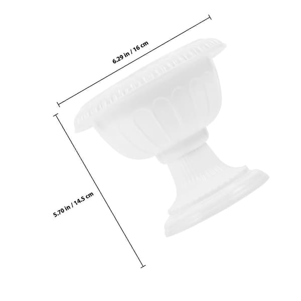 Bryllupsblomsterbeholder Hvid Plastikurtepotte til Opbevaring 4 Stk.