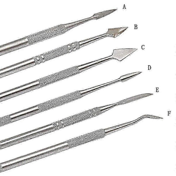 12 st Vaxsnidare Set Dubbelsidiga Tandvax Modellerings Skulpteringsverktyg Tandpetare Polymer Keramiker