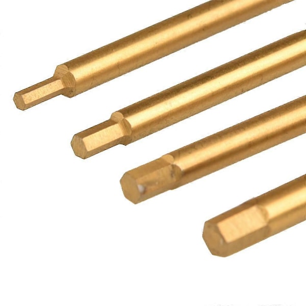 4x Unbrakonøkkel sekskantnøkler skrutrekkere H1.5/2/2.5/3.0mm Flat Head Sleeve Spanner