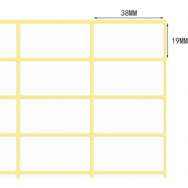 Förpackning med 600 Självhäftande Etiketter, 38 X 19 Mm Universella Självhäftande Etiketter, Adress