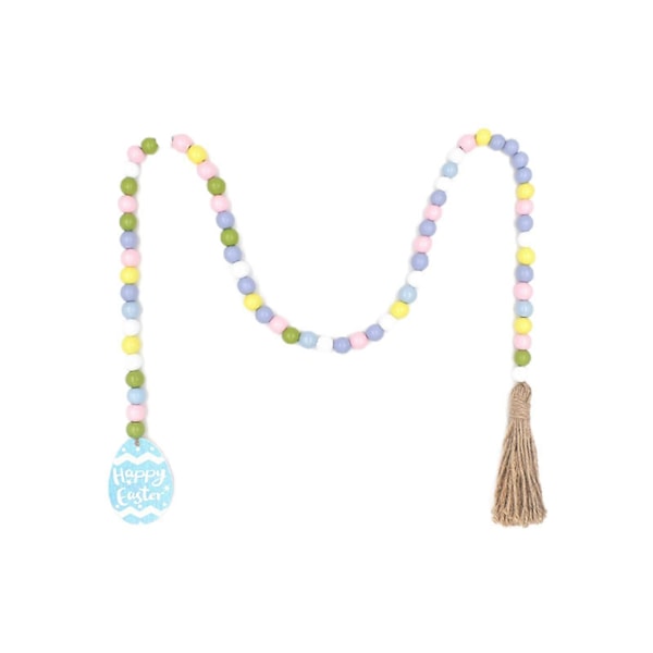 Påske Treperlekrans Gårdshus Rustikk Vårperler Krans Bønn Boho Perler Trappetrinn Tilbehør for Påske Hjemmeinnredning