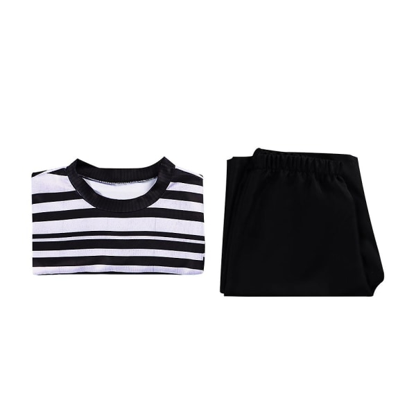Cosdaddy Wednesday Pugsley Cosplay Addams -asu aikuisten miesten paita housupuvut Halloween-karnevaalijuhlapuku S