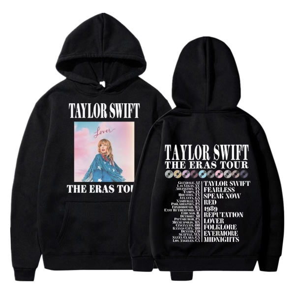 Taylor Swift theeras tour fan merchandise hettegenser for menn og kvinner black XL