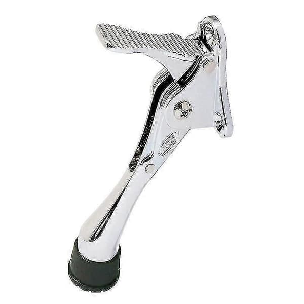 Fodbetjent dørstopper - Blank krom - 1 stk.
