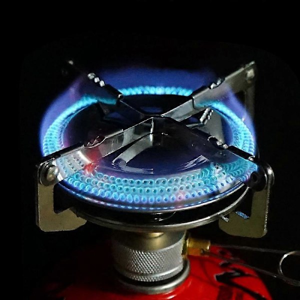 Bærbar Camping Gassbrenner 2800W Mini Monoblock Gassbrenner Lomme Ryggsekk Kokeapparat Sammenleggbar Komfyr Camping Kokekar for Piknik Camping Trekking F