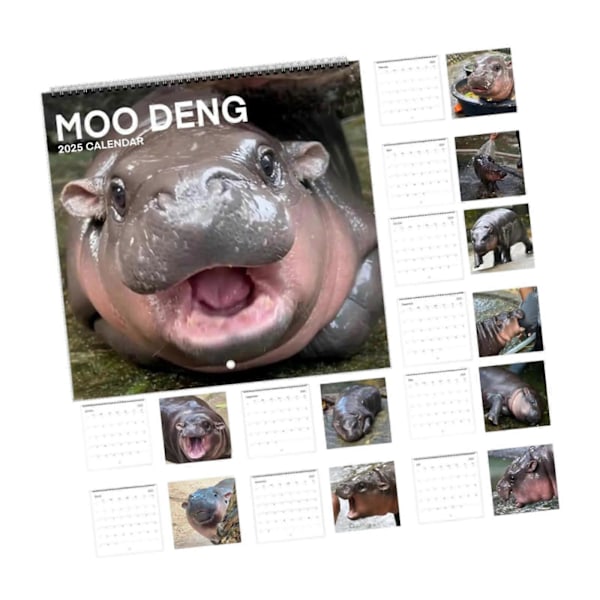 Animal 2025 Kalender, 2025 Kalender Julegave, Boligindretning, Bordkalender, Månedlig Kalender til Kontor, Soveværelse, Pejs, Hjem
