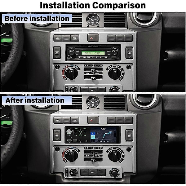 Bilradio Single Din Bil Stereo Receiver, 4.1 Tommer Touchskærm Bluetooth MP5 Afspiller, Mirror Link+Ba