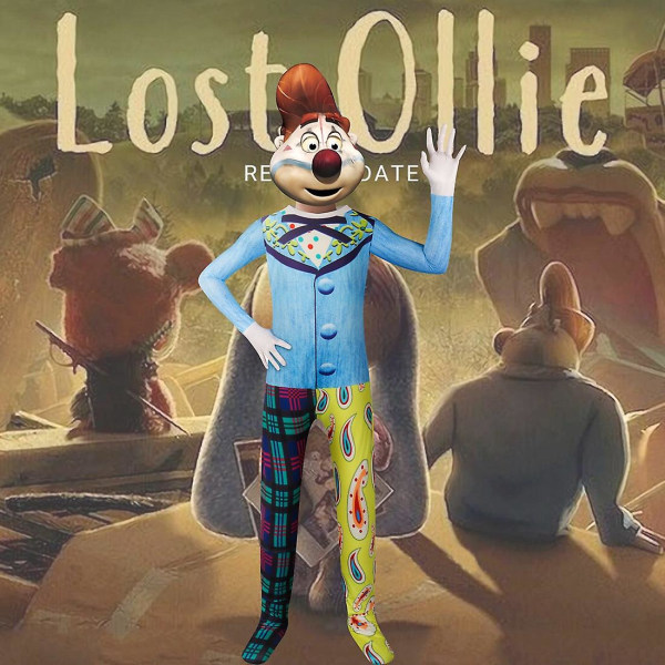 Halloween kostyme for barn Anime Lost Ollie Cosplay Bodysuit Gutter Jenter Dress Up Jumpsuits Og Maskesett Karneval Fest Klær costume-A 140 cm