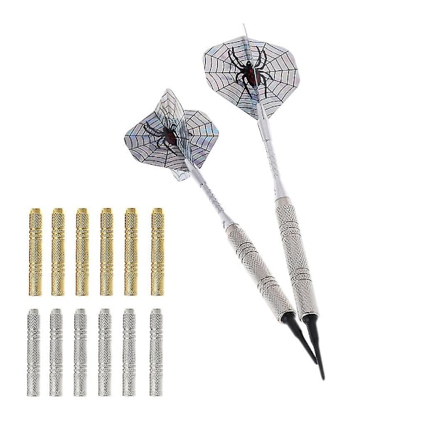 6 st Dart Barrel För Nylon/stål Dartspets Dart Tillbehör 47mm 12g 2ba Gänga