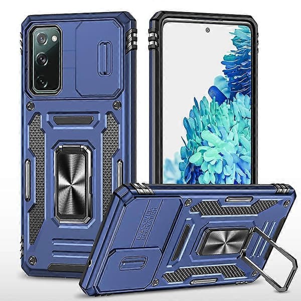 För Samsung Galaxy S20 FE Armor PC + TPU Kameraskydd Mobilskal