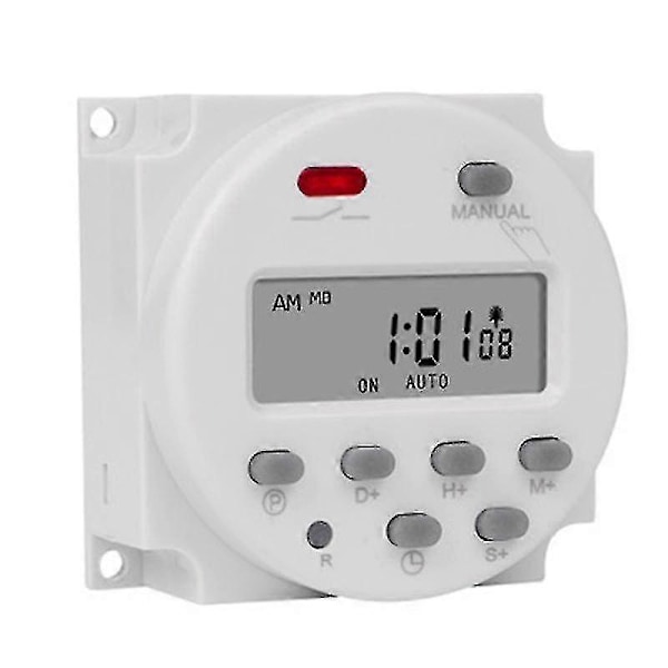 1 Sekunds Interval 12v Digital LCD Timer Switch Ugentlig Programmerbar Tidsrelæ Programmer Cn101s