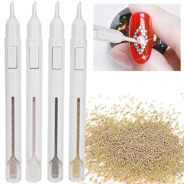 Nagelmålningspenna, 1 st DIY Dekoration Guld Prickpenna Nagelkulpenna Manikyr Prickpenna, Professionell Hemmasalong