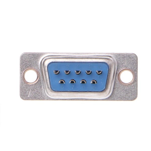 5 Set 9-Pin Hane/Hona D-Sub Kontakt Lödkontakt RS232 Seriell DB9 med Grå Kåpa