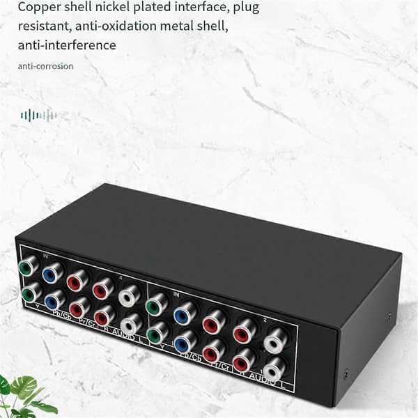 4x1 Komponent Video Signal Switch YPbPr YCbCr Audio DSW41 Divider Panel Knap Manuel Switch CVBS