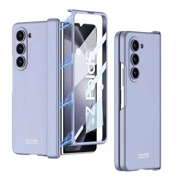 Z Fold 5 Skal Magnetiskt Gångjärnsskydd Stöttåligt Hårt PC Mjukt TPU Skyddande Fodral för Samsung Galaxy Z Fold 5 5G