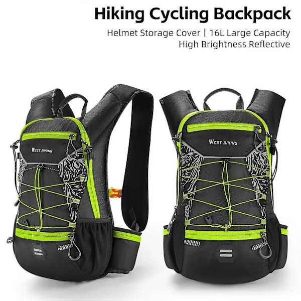 Cykelryggsäck Utomhus Multifunktionell Camping Vandringsryggsäck Stor Kapacitet Reflexryggsäck