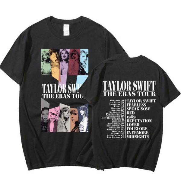 Svart Multi-Style Taylor Swift Fan T-skjorte Trykkt T-skjorte Skjorta Pullover Vuxen Collection Taylor Swift T-skjorte tilgjengelig i forskjellige stiler style 8 S