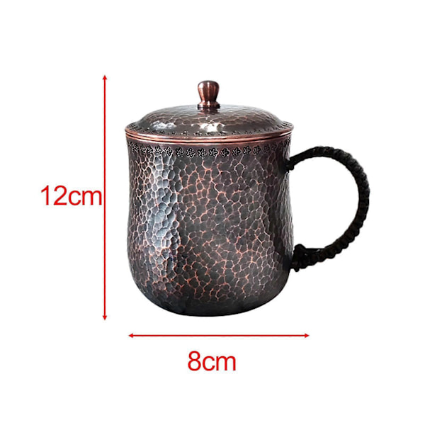 Ren Kobber Krus Kobber Kop Te Krus 500ml Drikkekrus Moscow Mule Krus med Håndtag og Låg til Bar Cafe Fest Køkken Bryllup