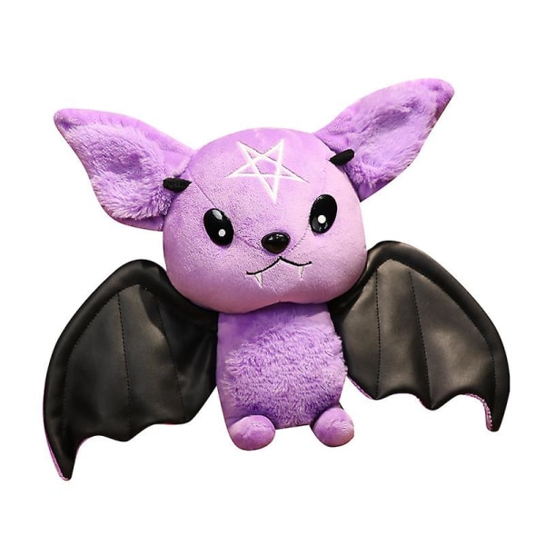 Dark Series Plysch Bat Toy Pentacle Moon Bat Doll Fylld Gothic Rock Style Väska Halloween Plysch Leksak Hem Halloween Julklapp black 45cm